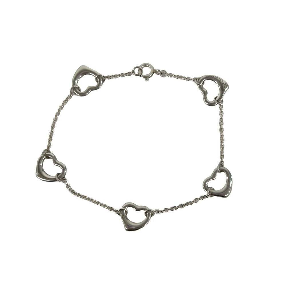TIFFANY Silver Heart Charm Bracelet